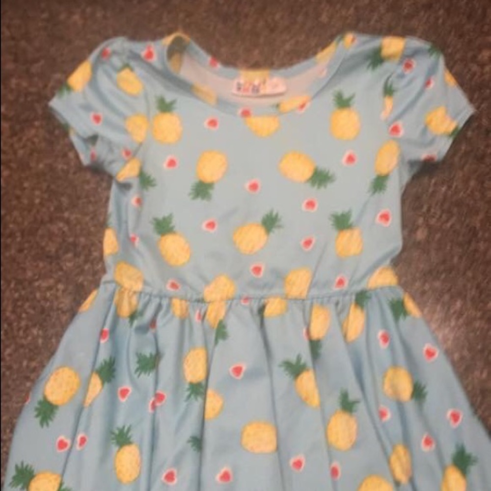 Pineapple cap sleeve DDS toddler dress